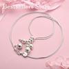 Elegant 925 Sterling Silver Exquisite Multi-Bead Pendant Snake Chain Necklace for Women Fashion Party Wedding Gift Jewelry