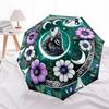 1 Stück Wolfsmond Mandala Faltbarer Regenschirm, Langlebig, Geeignet für Outdoor-Aktivitäten oder Regen, Geeignet für den Weg zur Arbeit yy251027121
