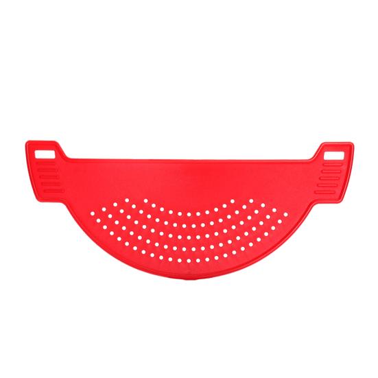 

Drainer Board Half Moon Shape Vegetable Washing Heat Resistant Pot Funnel Strainer for Kitchen Gadgets красный