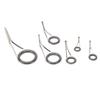 6PCS Rod Guide Rings Tip Repair Kit Stainless Steel Ceramic Various Size Fishing Accessory for DIY Rod Fishing Pole