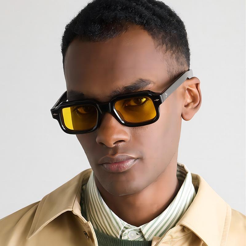 Women Men Square Sunglasses Transparent UV400 Vintage Retro Shades Travel Holiday Sun Glasses Gafas De Sol