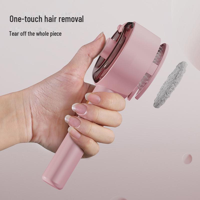 Pet Massage & Hair Removal Comb: One-touch Hair Detangling & Anti-static Grooming Tool for Cats & Dogs