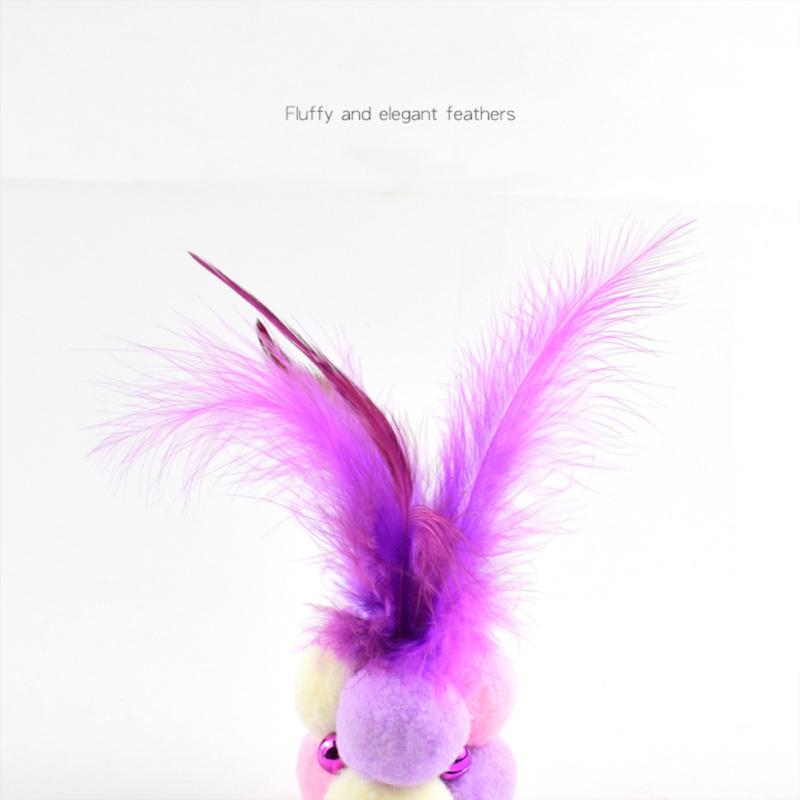 Feather Soft Plush Ball With Bell Cat Teeth Cleaning Toy Funny Interactive Toys