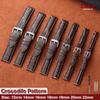 Vintage Black Brown Handmade Crocodile Pattern Leather Strap Ultra Thin 12 14 16 18 19 20 21 22MM Men Genuine Leather Watch Band