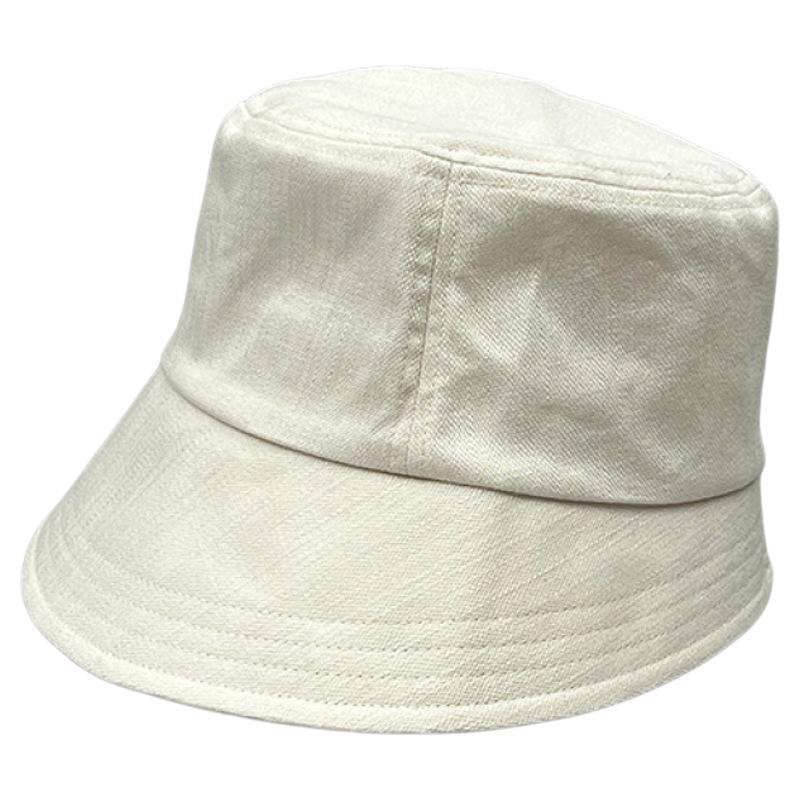 Japanese Simple Irregular Solid Color Bucket Hat Women'S Spring Summer Washbasin Hat Versatile Sunshade Sunscreen Bucket Hat