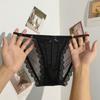 Transparent Lace Panties Low Waist Lace Thin Underwear Breathable Mesh Briefs  Lady