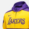 Nike Dri-Fit NBA Los Angeles Lakers Comfortable Stylish Hoodie Versatile Quick-Dry Jacket Men Jackets Purple Amarillo-Yellow FQ3223-504