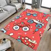 1PC Monster Trucks Balloons Non-Slip Floor Carpet Compatible for Office&Living Room&Bedroom&Dining Room - Flat-Weave Machine-O318