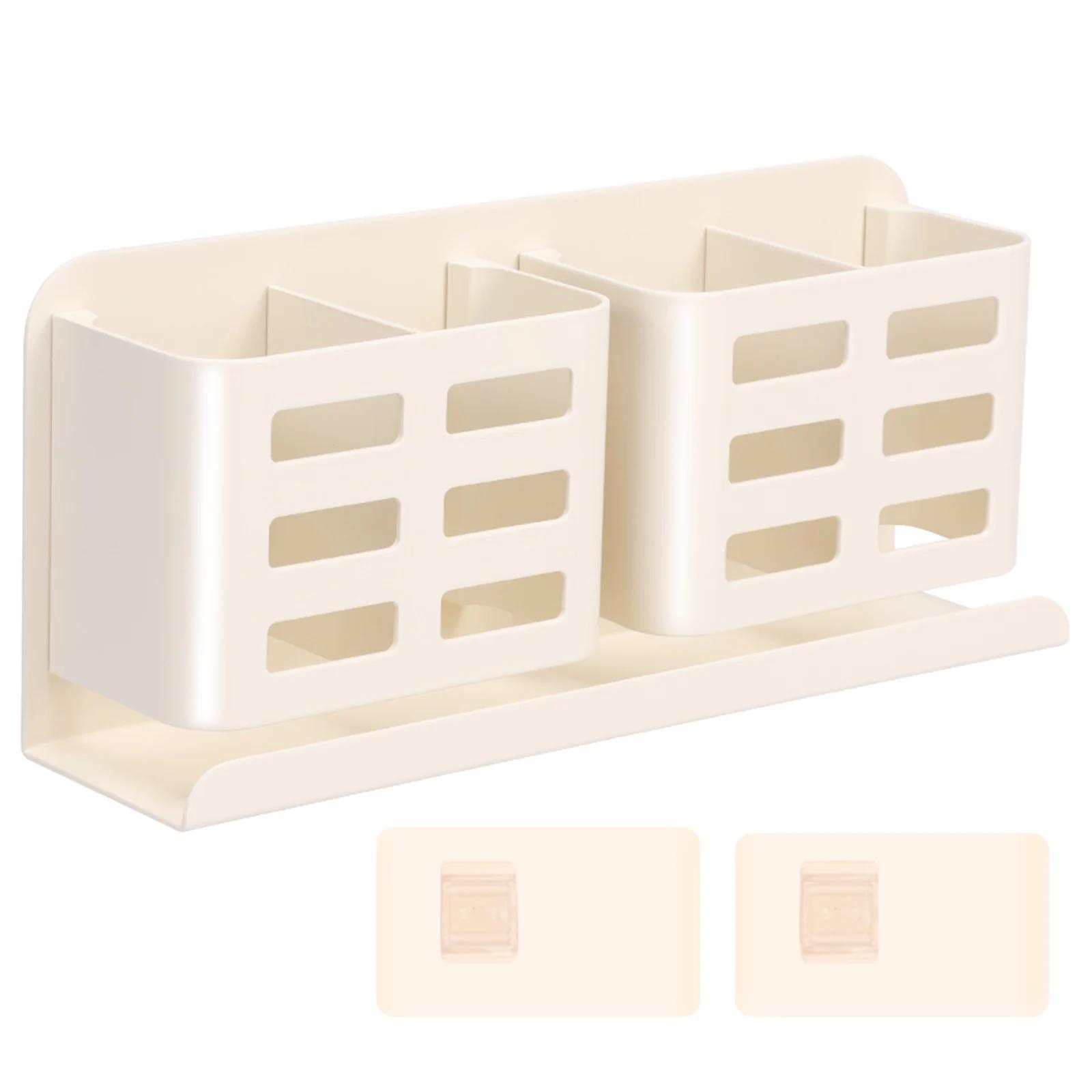 Wall Mounted Toothbrush Holder Self Adhesive Bathroom Toothbrush Toothpaste Storage Rack Aluminum Alloy Daily Necessities Holder
