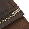 RFID Leather Long Wallet Retro Crazy Horse Leather Long Leather Zipper Wallet Multi Card Mens Long Purse Husband Father Gift