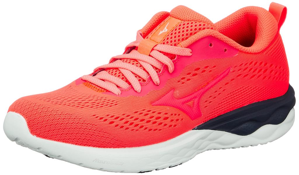 Mizuno Wave Revolt 2 Running 3E Shoes, Jogging, Marathon, Sports, Training, Lightweight, Men's, Coral/Navy, 26.0 cm,