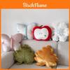Cute Apple Maple Leaf Plush Pillow With Embroidered Flower Pattern For Living Room Decor
