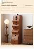 Solid Wood Irregular Five-Drawer Cabinet with Bead Design - Unique Living Room Storage Shelf