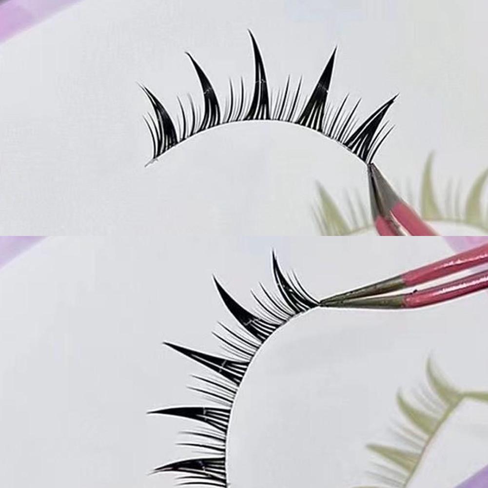 Małe Diabeł Wróżka Manga Rzęsy Sztuczne Rzęsy Krzyżowe Przedłużanie Rzęs Messy 5 par Makijaż Natura A4W9