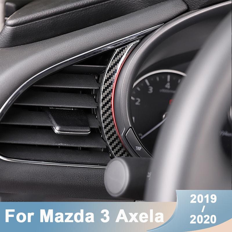 Oțel inoxidabil Afișaj pentru bordul instrumentului mașinii Autocolant de acoperire pentru cadru pentru accesorii Mazda 3 Axela
