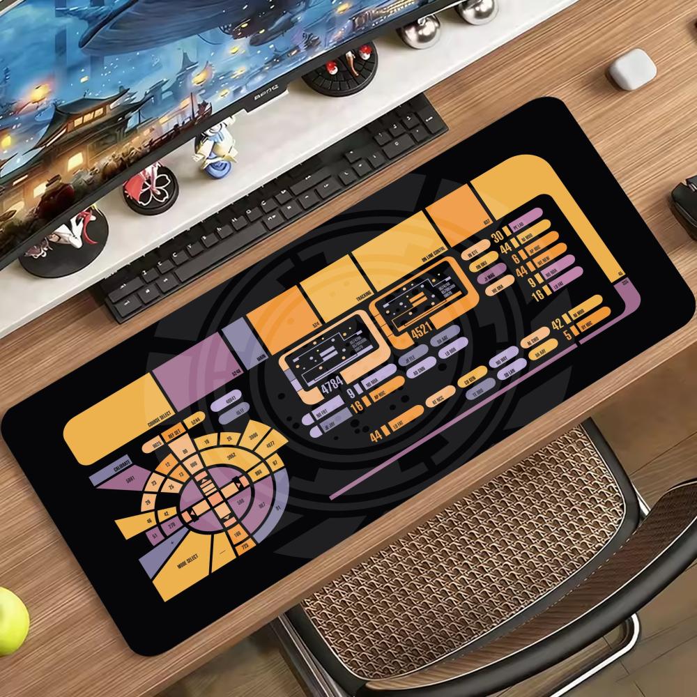 Scifi Starship Control Panel Mouse Pad Large Space Lcars Desk Mat Nonslip Rubber Mousepad Home Stitched Scifi Control