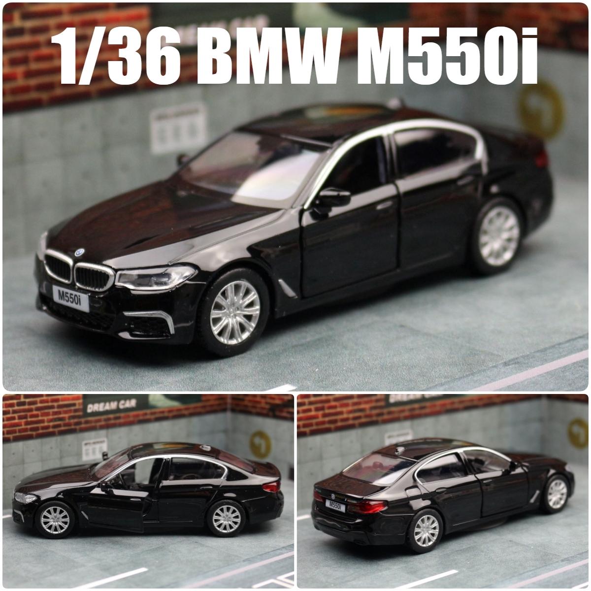 

1/36 BMW M550i 5 Series Toy Car Model For Children RMZ City Diecast Alloy Metal Miniature Pull Back Collection Gift For Boys Kid чёрный