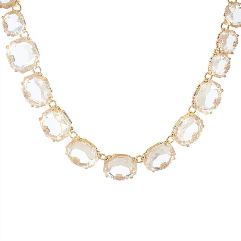 Catena da collo in gel per abbinamento colori Meier, set di orecchini con collana geometrica bohémien ZA da donna