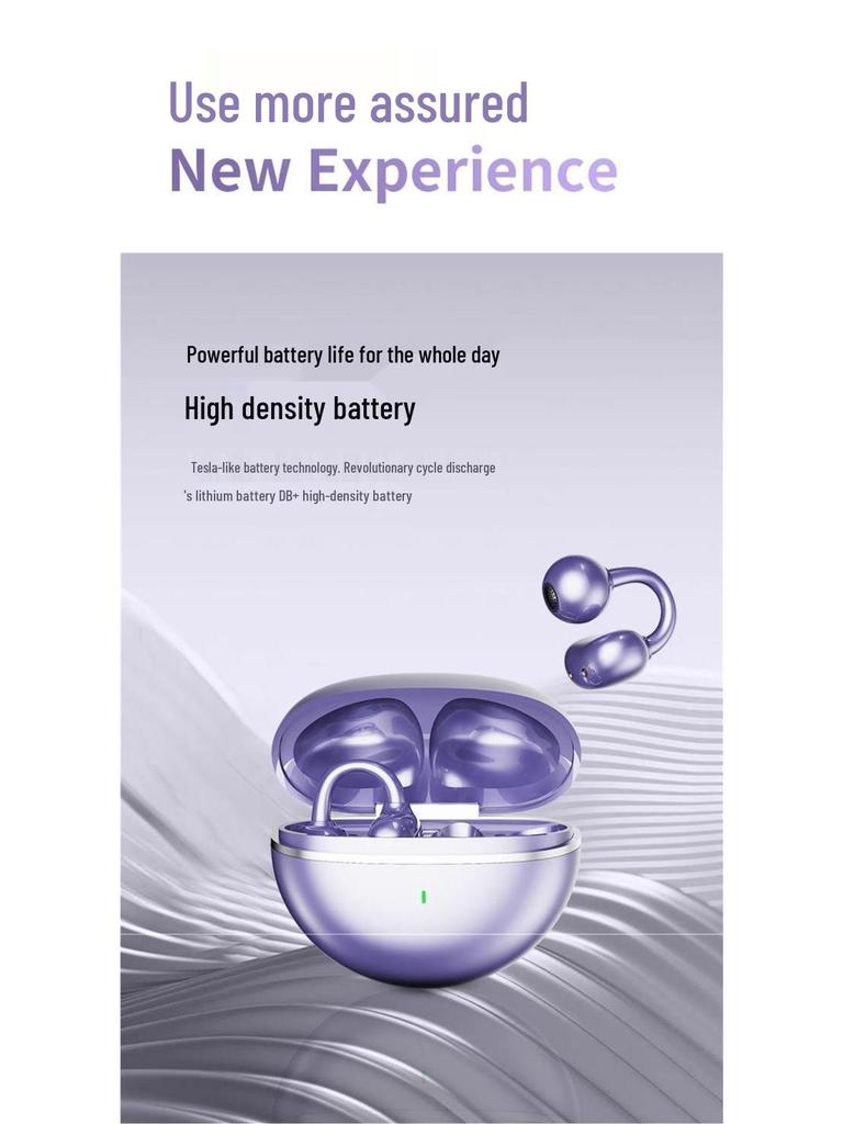 Clip04 Bluetooth 2025 Wireless Earphones: Sports Clip-on, High Sound Quality, Long Battery Life GTS15