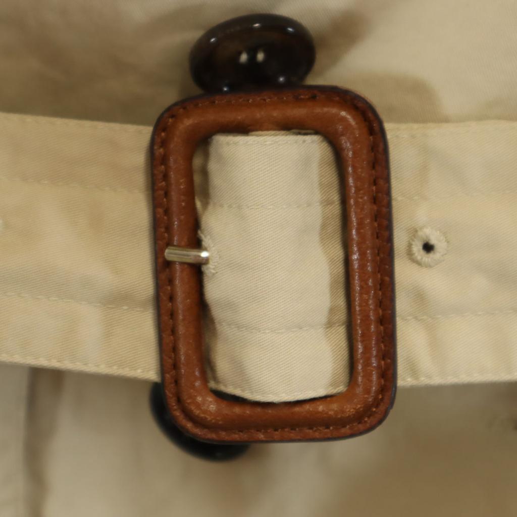 Burberry Made In Italy Trench Coat 40 Beige with Fox Fur Women Used