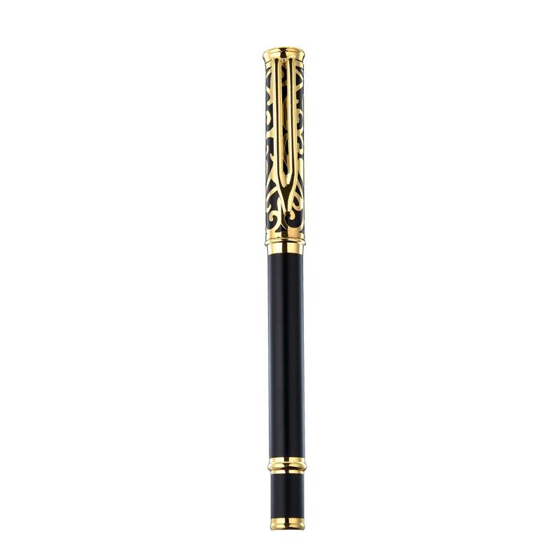 Black Business Gift Metal Signature Pen, School Office Stationery Writing Supplies Ballpoint Pen