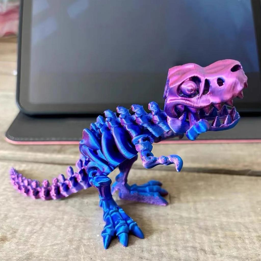 Movable Joint Toy Dinosaur Model Tyrannosaurus Rex Fossil Dragon 3D Printing Skull Decoration