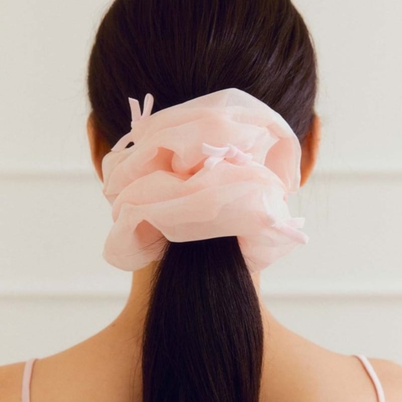 

hish petit gingham резинка для волос - туманный коралловый fog coral