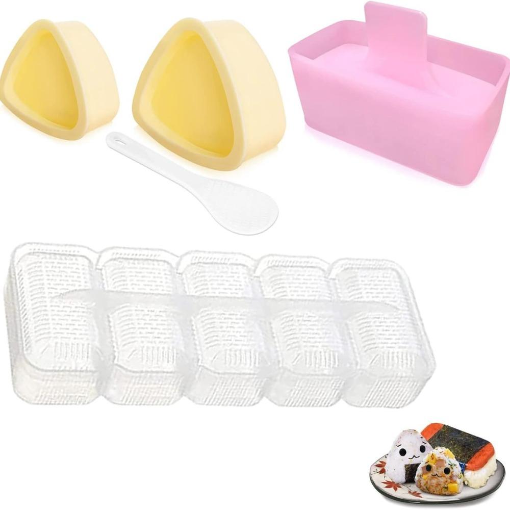 Durable DIY Sushi Mold Maker Non Stick Triangle Rice Mold Musubi Maker Kit