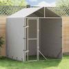 Outdoor Dog Kennel with Roof Silver 2 x 2 x 2.5 m Galvanized Steel