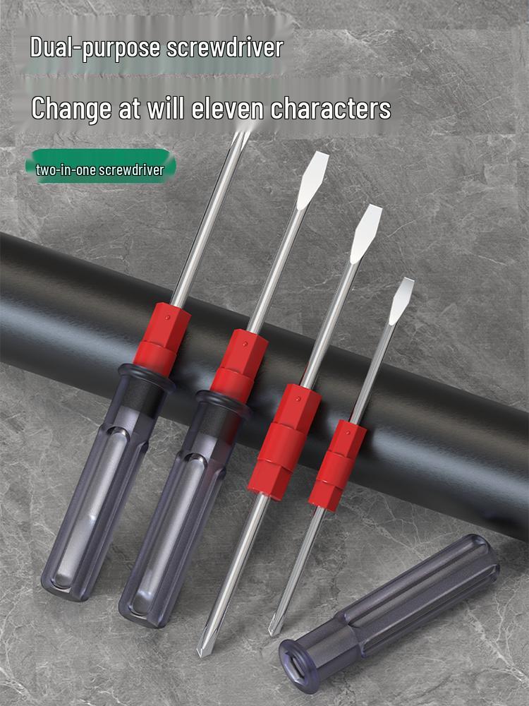 Dual-Use Flathead & Phillips Magnetic Screwdriver Set with Awl