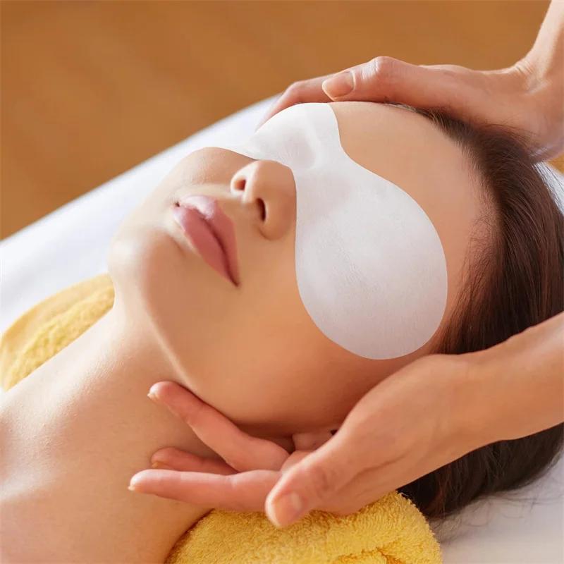 200 Pièces/Sachet Masque Yeux Jetable en Papier Ultra-fin Coton Naturel Patchs Soin des Yeux pour Femmes Spa Cache-yeux Outils Soin Peau Visage
