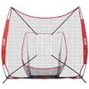 7x7 Ft Baseball Softball Practice Net, Portable Baseball Training Net for Hitting Catching Pitching, Backstop Equipment with Bow Frame, Carry Bag,