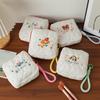 Animal Embroidered Makeup Bag With Large Capacity For Travel And Home Storage