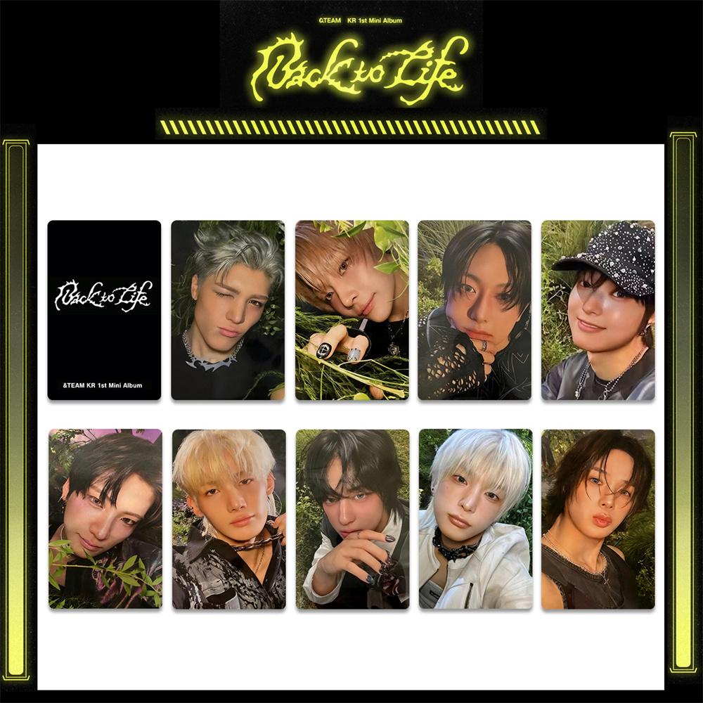 &TEAM KR 1. Mini-Album Selfie-Karte Back to Life Spezialkarte HARUA MAKI HD-Fotografie UV-Druck YUMA FUMA Fans Glänzende Postkarten (as the picture,5.4x8.6cm)