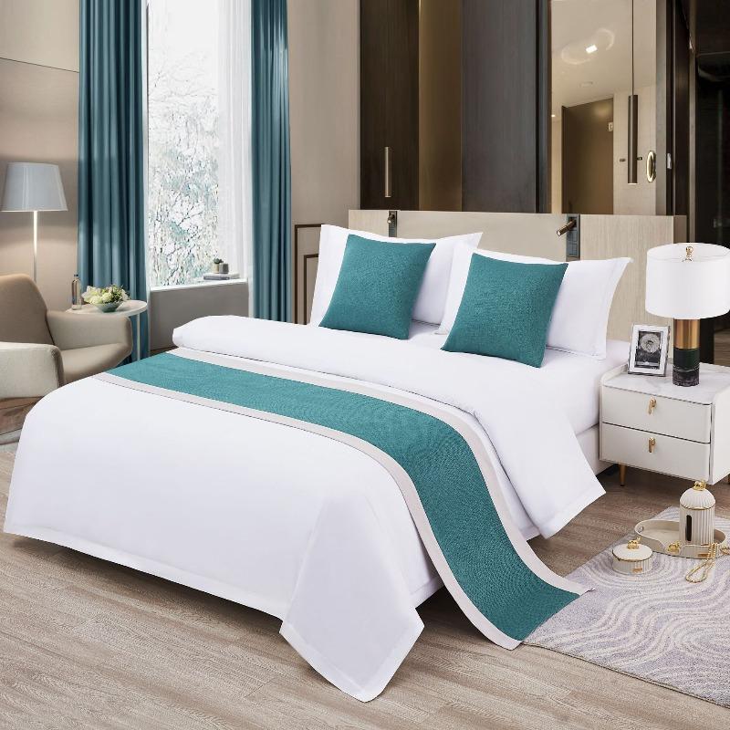 

Hotel Beauty Salon House Decoration Bedding Solid-colored Edged Cotton and Linen Bedside Scarf Cryptographic Jacquard Fabric Dustproof Floor Mat pillowcase 50*50cm 1pcs весной зеленый