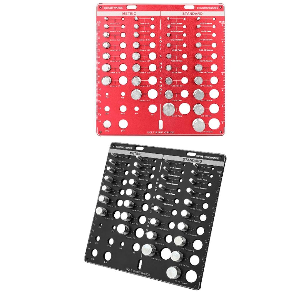 Nut and Bolt Thread Checker 34 Holes Screw Thread Gauge Measuring Tool
