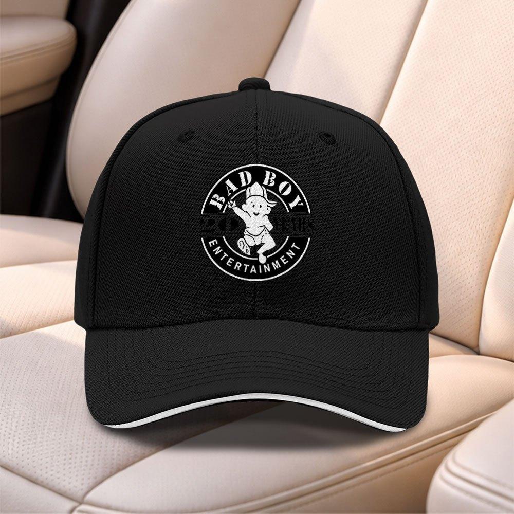Bad Boy Record Sandwich Baseball Cap Adjustable Duck Tongue Hat For Men Women Travel Sports Fishing Daily Wear