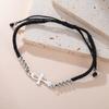 LIKGREAT Bracelet Croix Ankh Égyptienne Bracelet Symbole de Vie Réglable pour Femmes Hommes Bijoux Amulette en Acier Inoxydable Cadeau