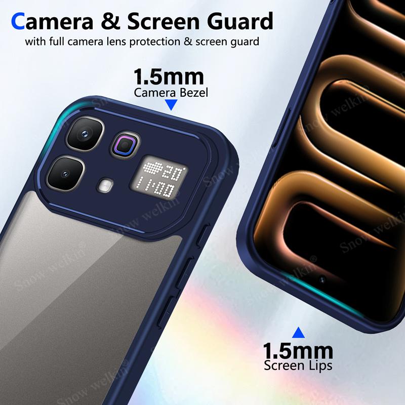 Custodia in Silicone Trasparente Per Infinix Note 60 Pro Note60 Pro 60Pro Retro in PC Paraurti in TPU Custodie Trasparenti Antiurto Cover per Telefono