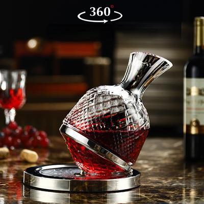 Decantador giratorio de cristal, vaso superior creativo, dispensador de vino tinto de alta gama, jarra, regalo, Bar, fiesta, decoración del hogar, cristalería artística