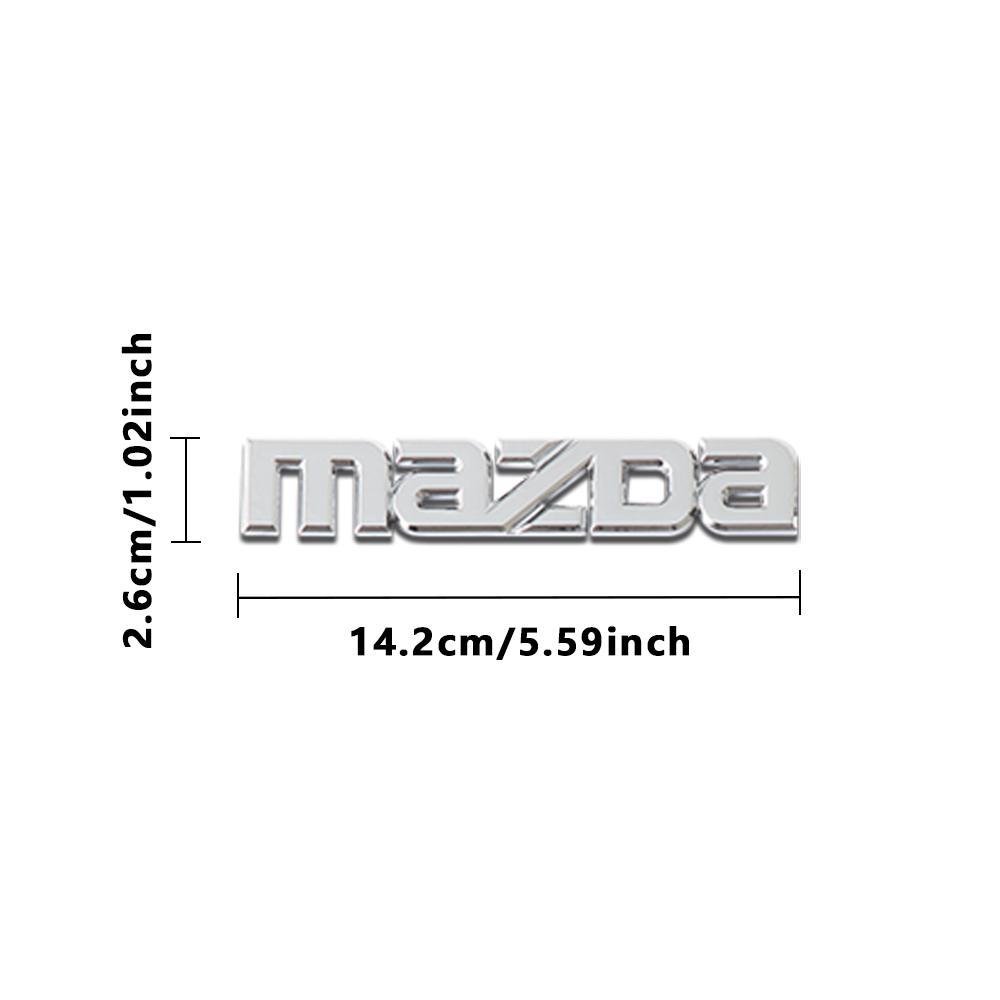 1pcs 3D ABS Car Metal Logo Letters Trunk Emblem Sticker For Mazda Axela Atenza CX-3 CX-5 CX-8 CX-7 CX-9 MS 6 5 3 2 Demio MPS MS k1