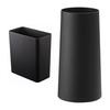 Yamazaki Jitsugyo Trash Can Trash Can Tower Square Black 2916 + Yamazaki Jitsugyo Handy Wiper Stand Black Approx. W7.5 X D7.5 X H15cm