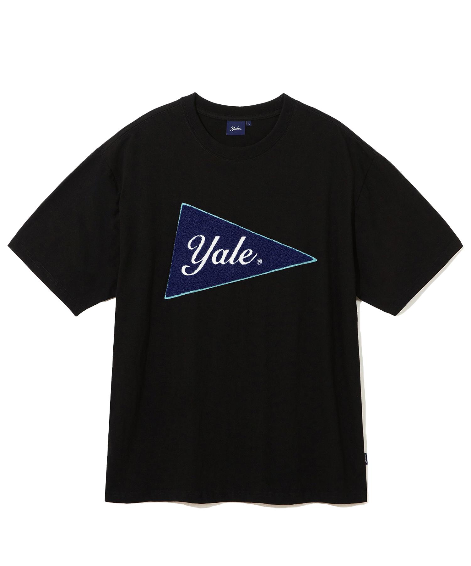 Yale Big Flag Applique Logo Tee Black Black/M