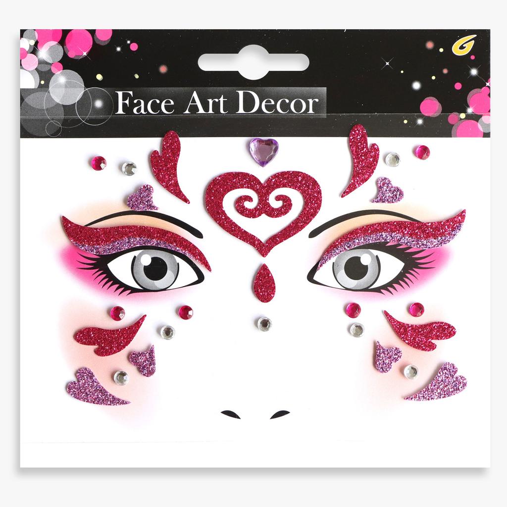 Carnival Festival Party Face Stickers Valentine's Day Face Stickers Makeup Stickers Children's Decorative Stickers