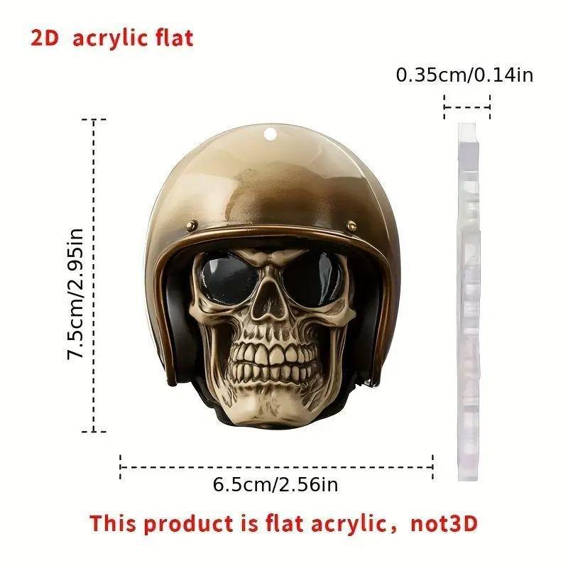 

Художественный акриловый скелет и роза плоская подвеска для автомобиля причудливый декор для автомобиля на Хэллоуин