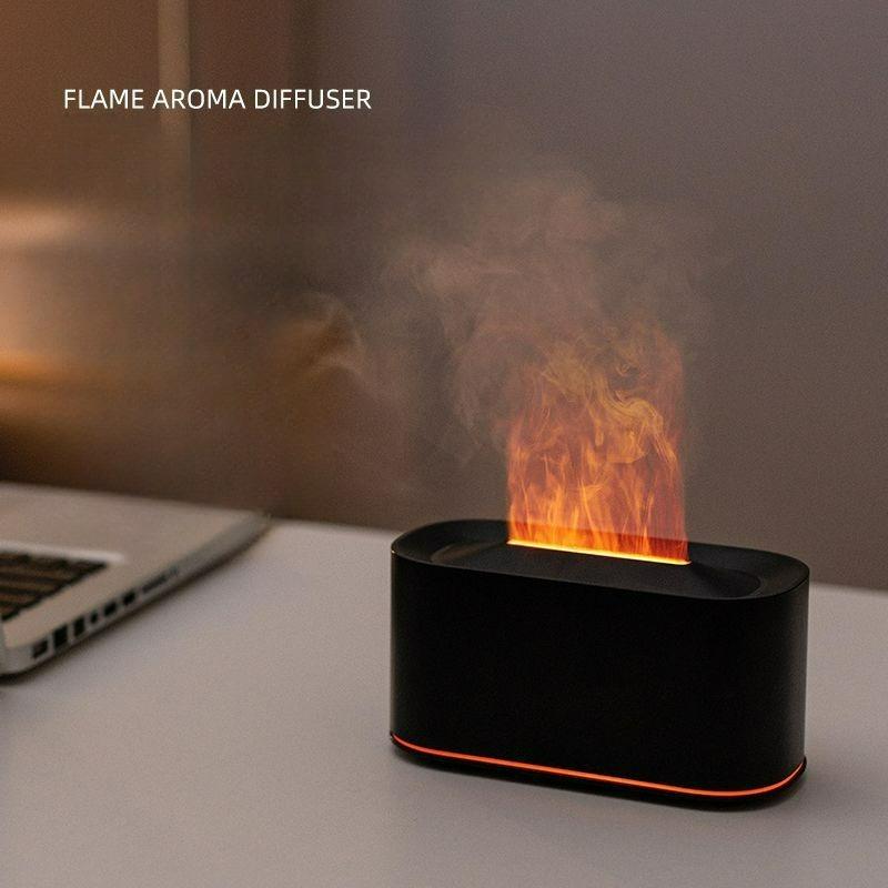 Flame Aroma Diffuser USB Bedroom Hotel Essential Oil Diffuser Humidifier Aromatizador De Ambiente Lighting