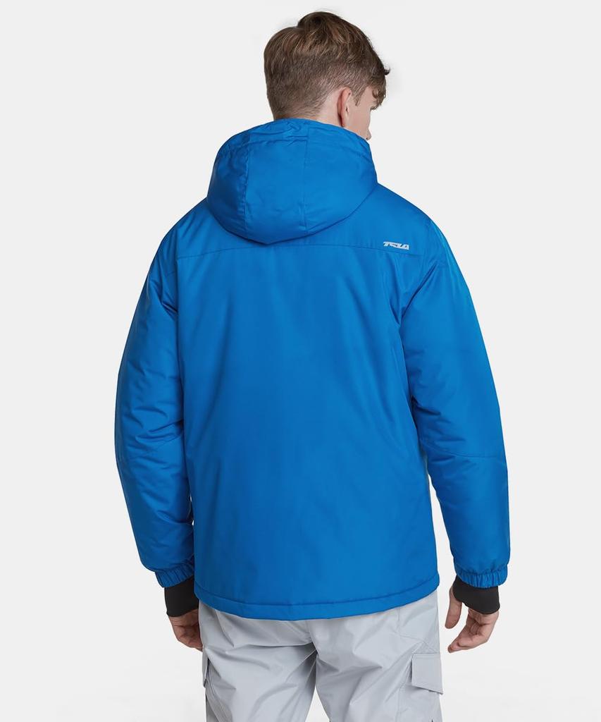 Tesla Men's Detachable Hooded Ski Jacket, Windproof, Waterproof, and Warm, Perfect for Snowboarding, Sports, and Activewear, YKJ60-JPBLU_XL