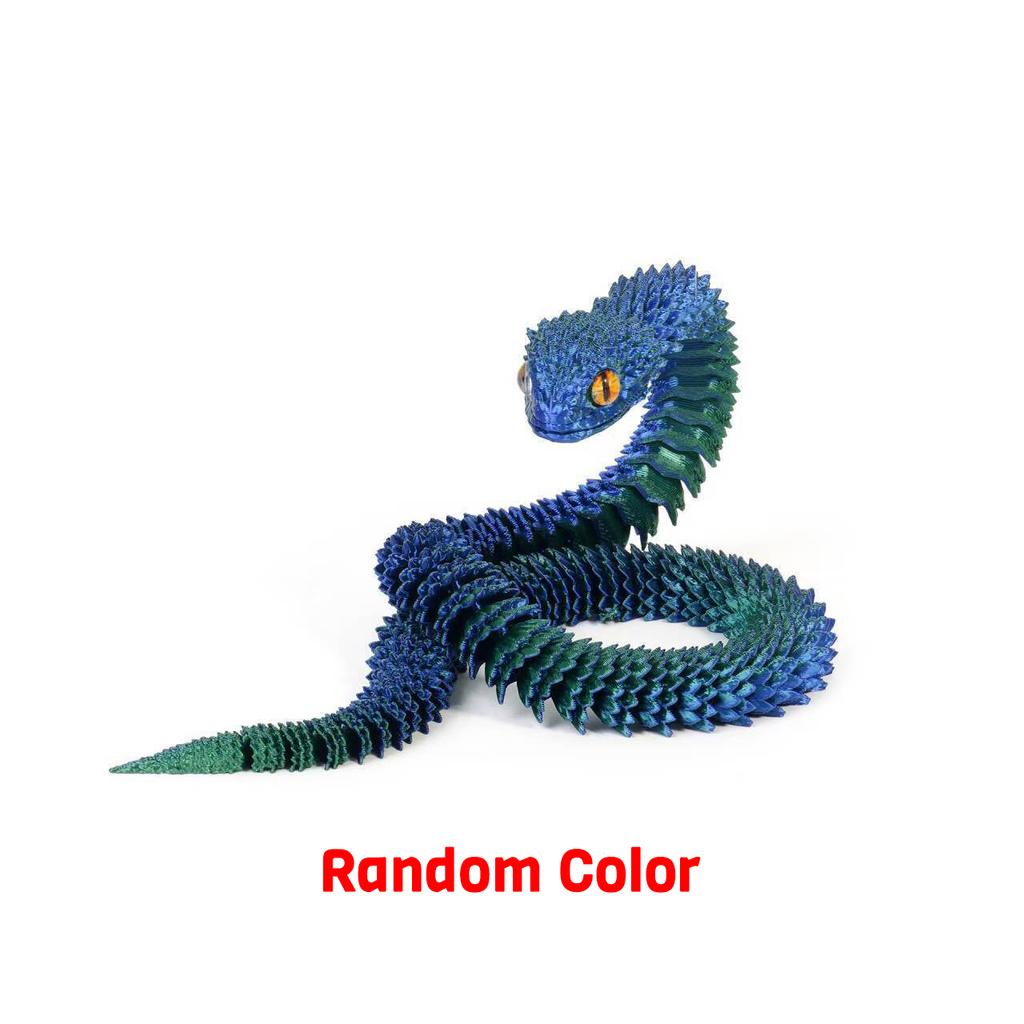 Articulated Snake Figure, 3D Printed Realistic Movable Fidget Toy for Year of Snake Desk Decor - Simulation Animal Model Gi