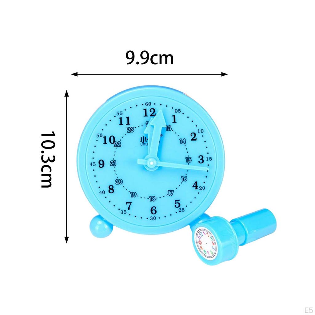Children's Educational Clock Toy Model Set 3 Pins Linkage Time Recognition Fun Mini for