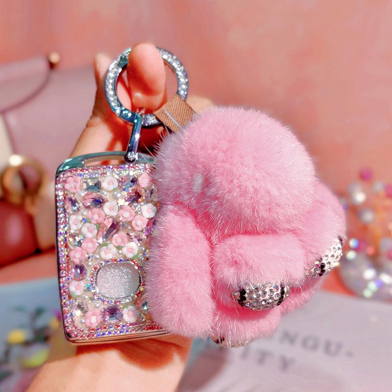 20-21 Mazda 3 Axela & CX30 Key Case with Rhinestone Buckle for Women